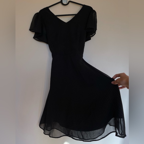 Dotted light fabric little black dress purchased from a Ukrainian boutique - Picture 1 of 4